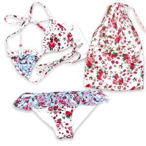 LOVESHACKFANCY GIRLS MINI HARBOR BIKINI SET - SIZE 5-6Y - BRAND NEW - $85